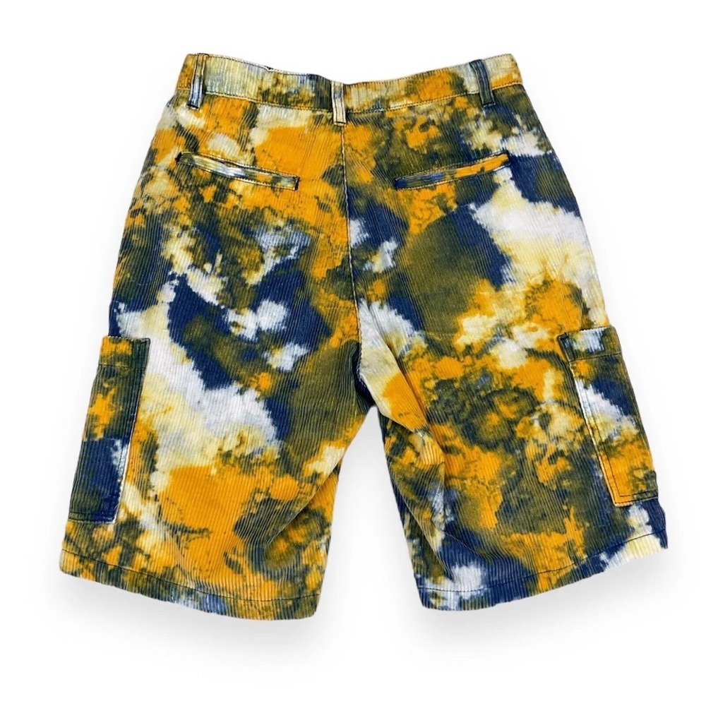 Topman Shorts Mens Size 28 Multicolor Watercolor Corduroy Bermuda Cargo NWOT - Picture 6 of 14
